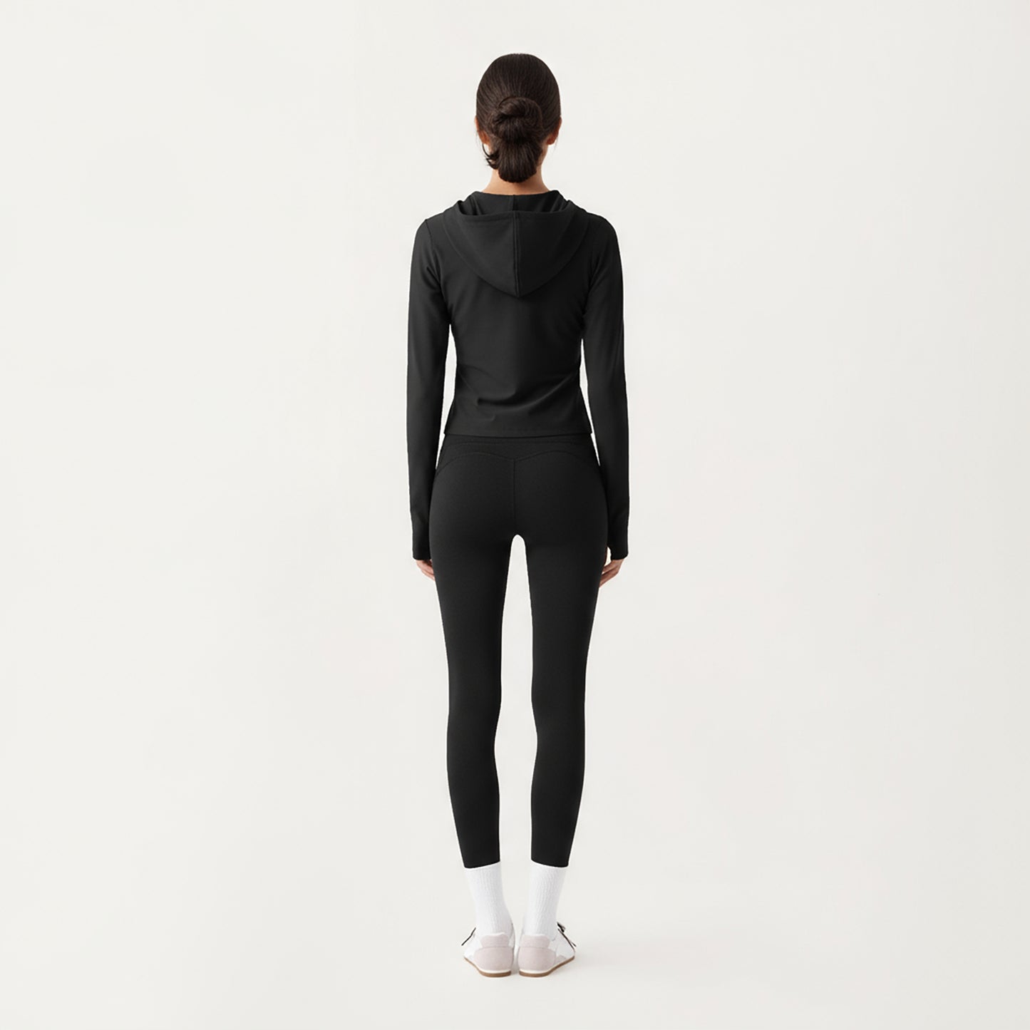 Anna-Kaci Active Women's Long Sleeve Zip Up Hoodie Jacket with Contoured Fit and Thumbhole Cuffs