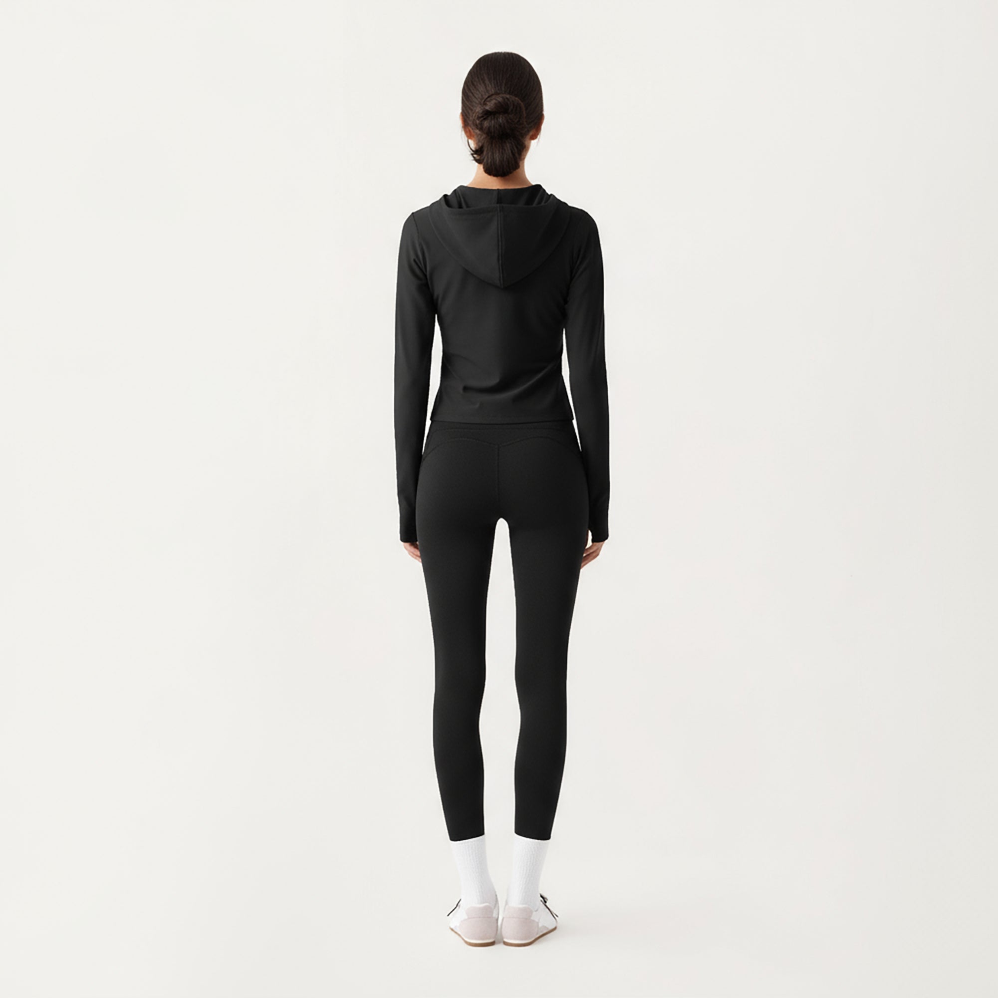 Anna-Kaci Active Women's Long Sleeve Zip Up Hoodie Jacket with Contoured Fit and Thumbhole Cuffs