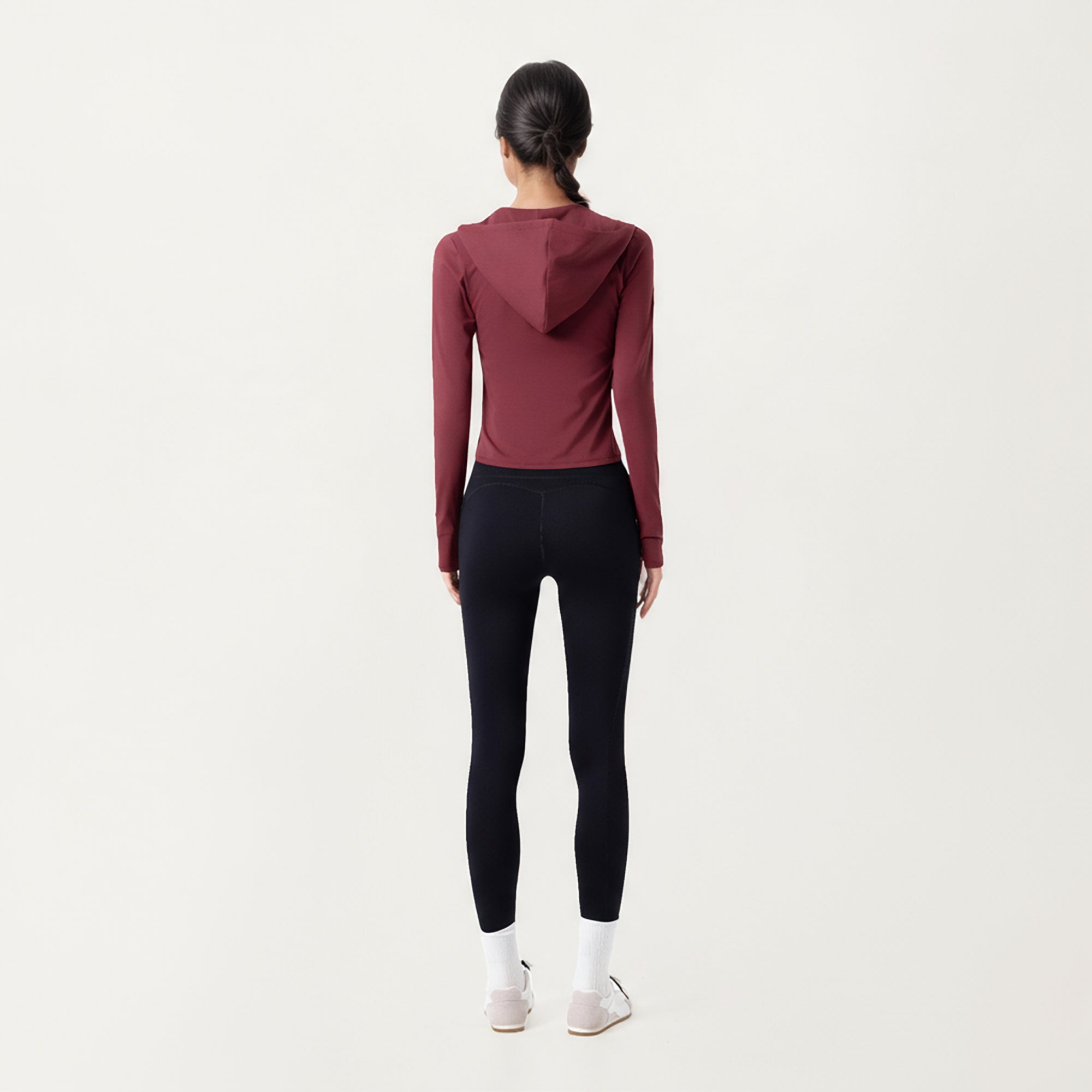 Anna-Kaci Active Women's Long Sleeve Zip Up Hoodie Jacket with Contoured Fit and Thumbhole Cuffs