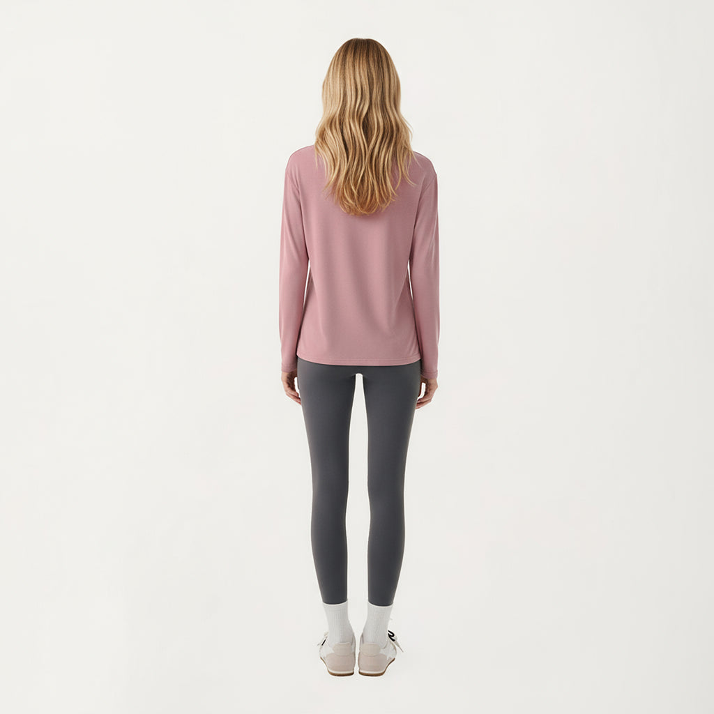 Anna-Kaci Active Women's Long Sleeve Pullover Top with Relaxed Fit and Boat Neckline