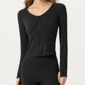 Anna-Kaci Active Women's Long Sleeve Zip Front Cropped Jacket with Contoured Seams and Thumbhole Cuffs