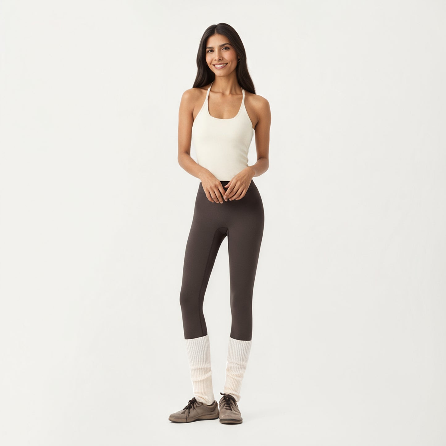 Anna-Kaci Active Women's Spaghetti Strap Scoop Neck Cami Top with Fitted Stretch Fabric and Minimalist Design