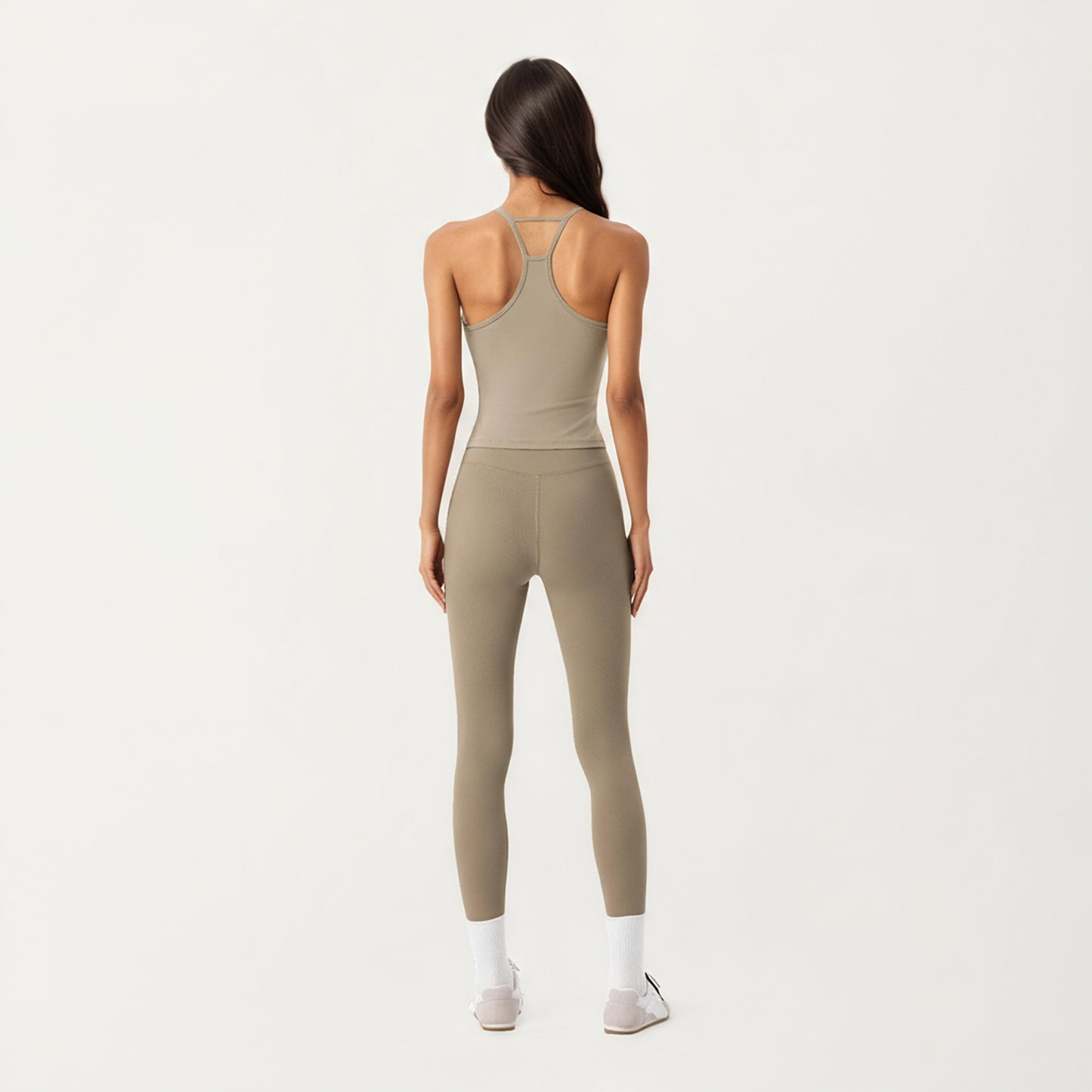 Anna-Kaci Active Women's Spaghetti Strap Scoop Neck Cami Top with Fitted Stretch Fabric and Minimalist Design