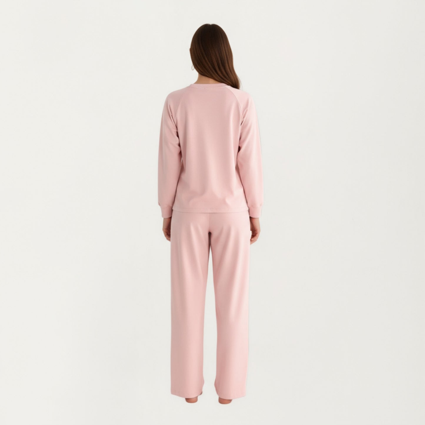 Anna-Kaci Women's 2-Piece Set Long Sleeve Top with Front Pocket and Relaxed Fit Lounge Pants