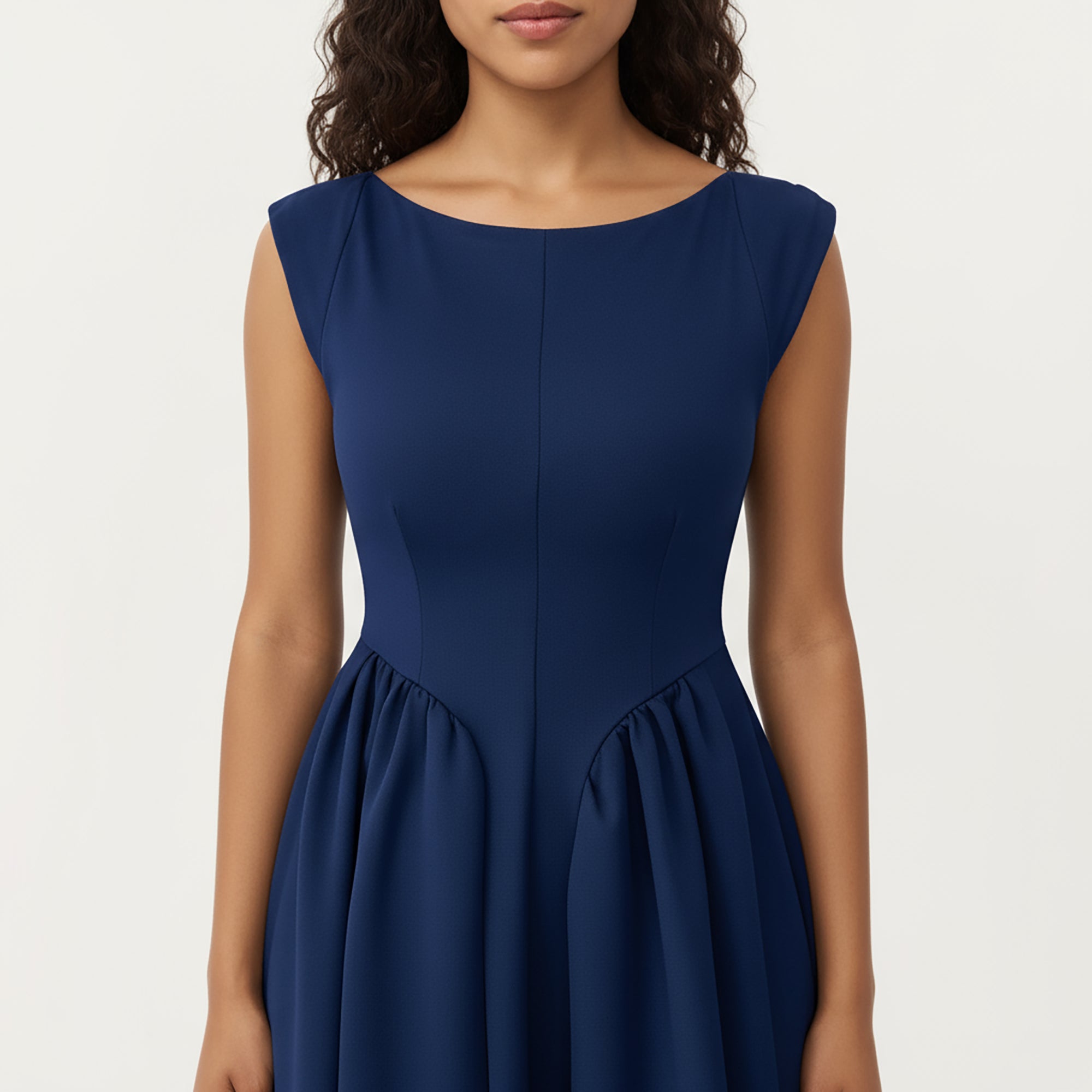 Anna-Kaci Women¡¯s Sleeveless Fit and Flare Maxi Dress with Tailored Bodice and Softly Gathered Full Dress Design