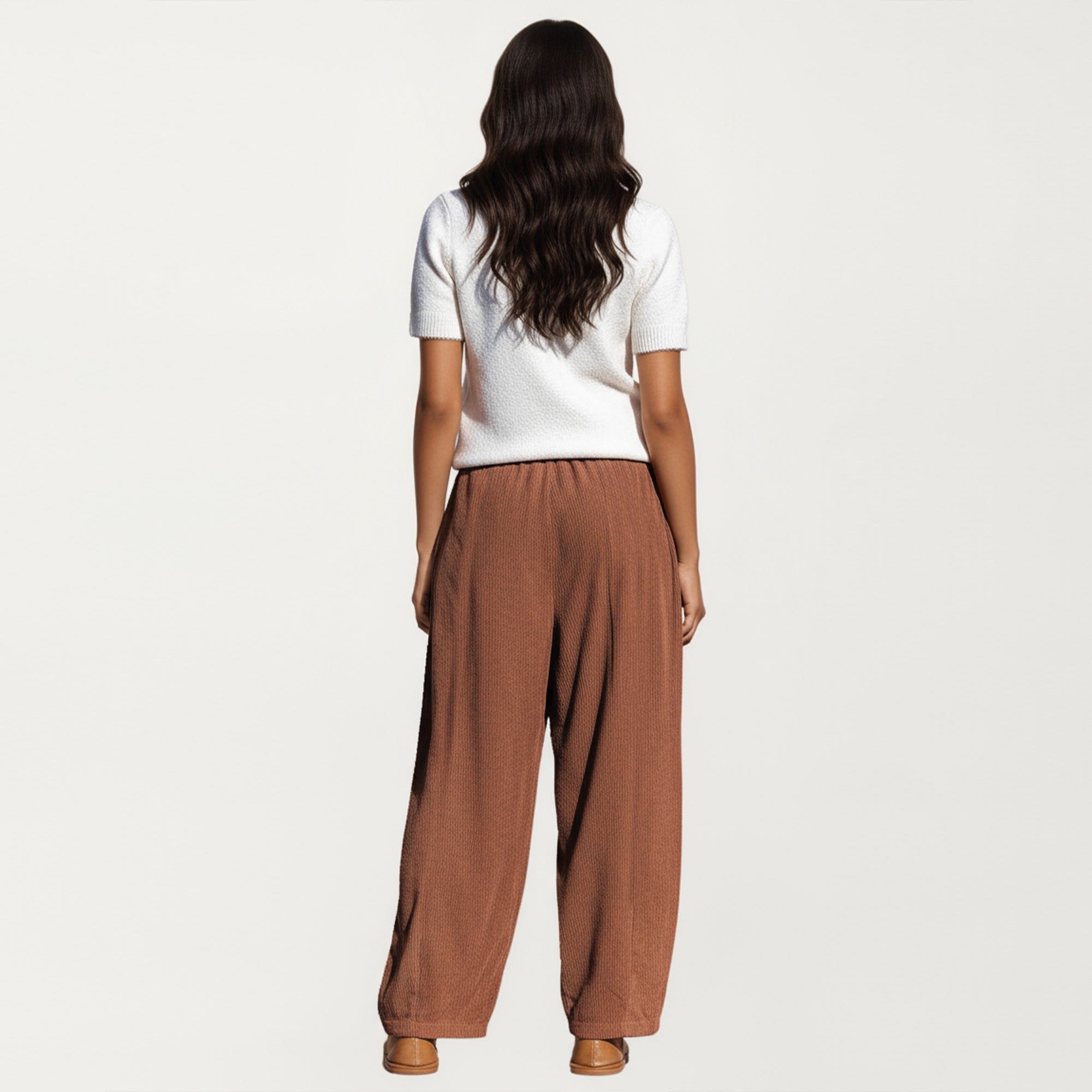 Anna-Kaci Women's Drawstring High Waist Relaxed Fit Pants with Front Patch Pockets