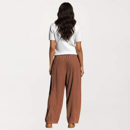 Anna-Kaci Women's Drawstring High Waist Relaxed Fit Pants with Front Patch Pockets