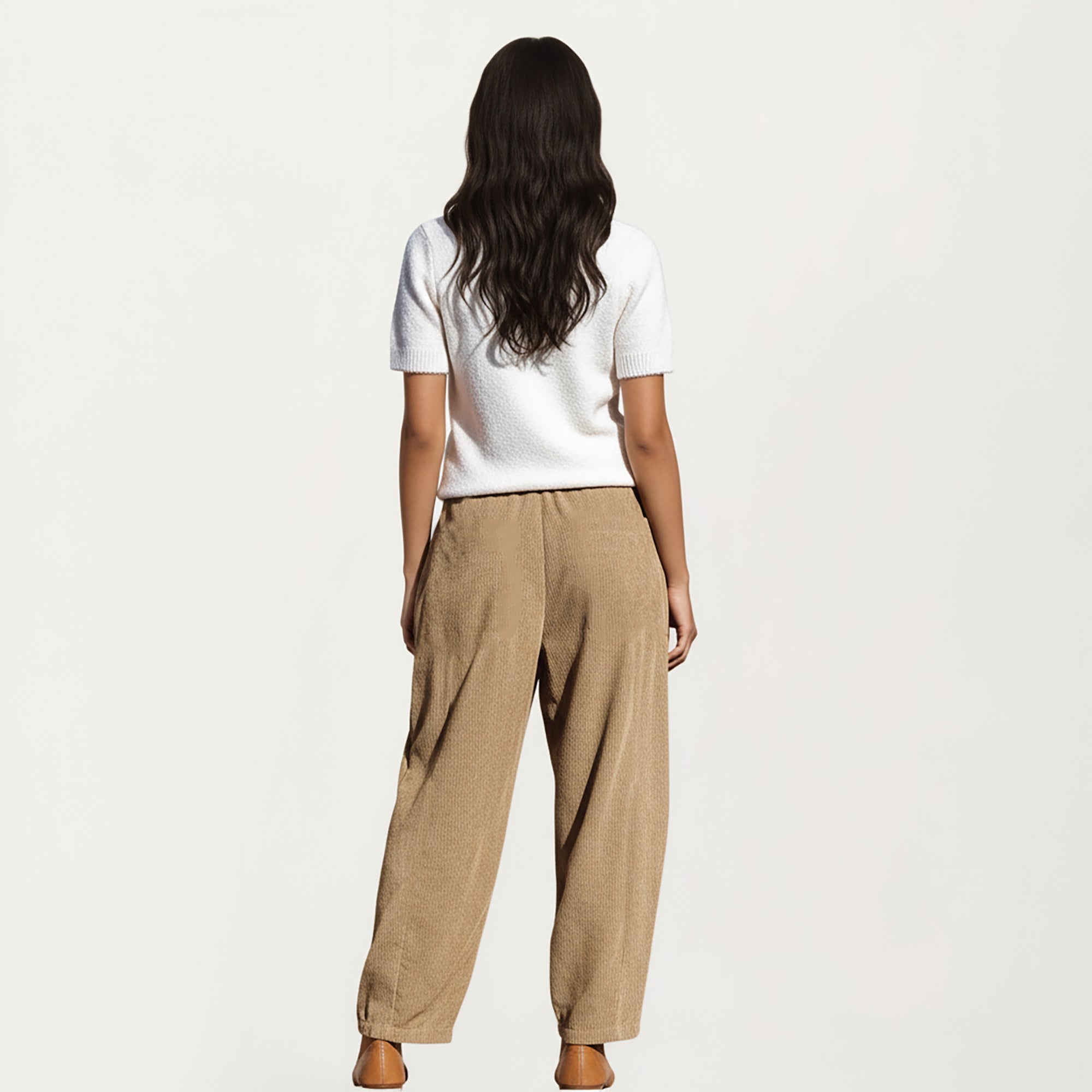 Anna-Kaci Women's Drawstring High Waist Relaxed Fit Pants with Front Patch Pockets