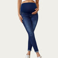 Anna-Kaci Women's Soft Stretch Maternity Jeans with Full Belly Panel and Smooth Skinny Silhouette for Supportive Fit and Comfortable Daily Wear