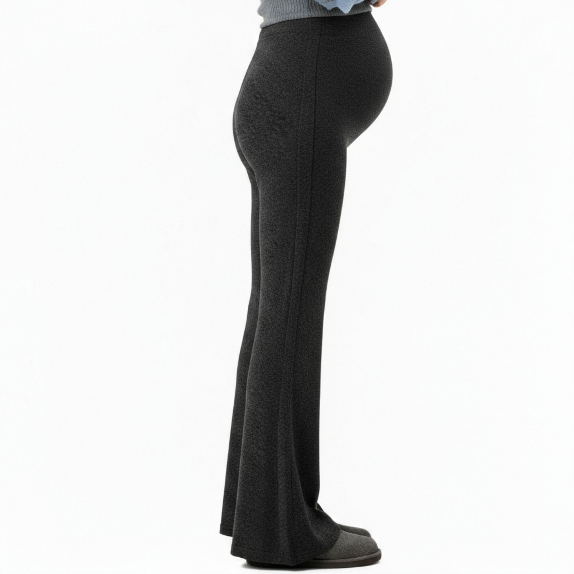 Anna-Kaci Women¡¯s Maternity High Waist Flare Pants with Soft Stretch Fabric and Full Bump Panel for Supportive Comfortable Everyday Wear