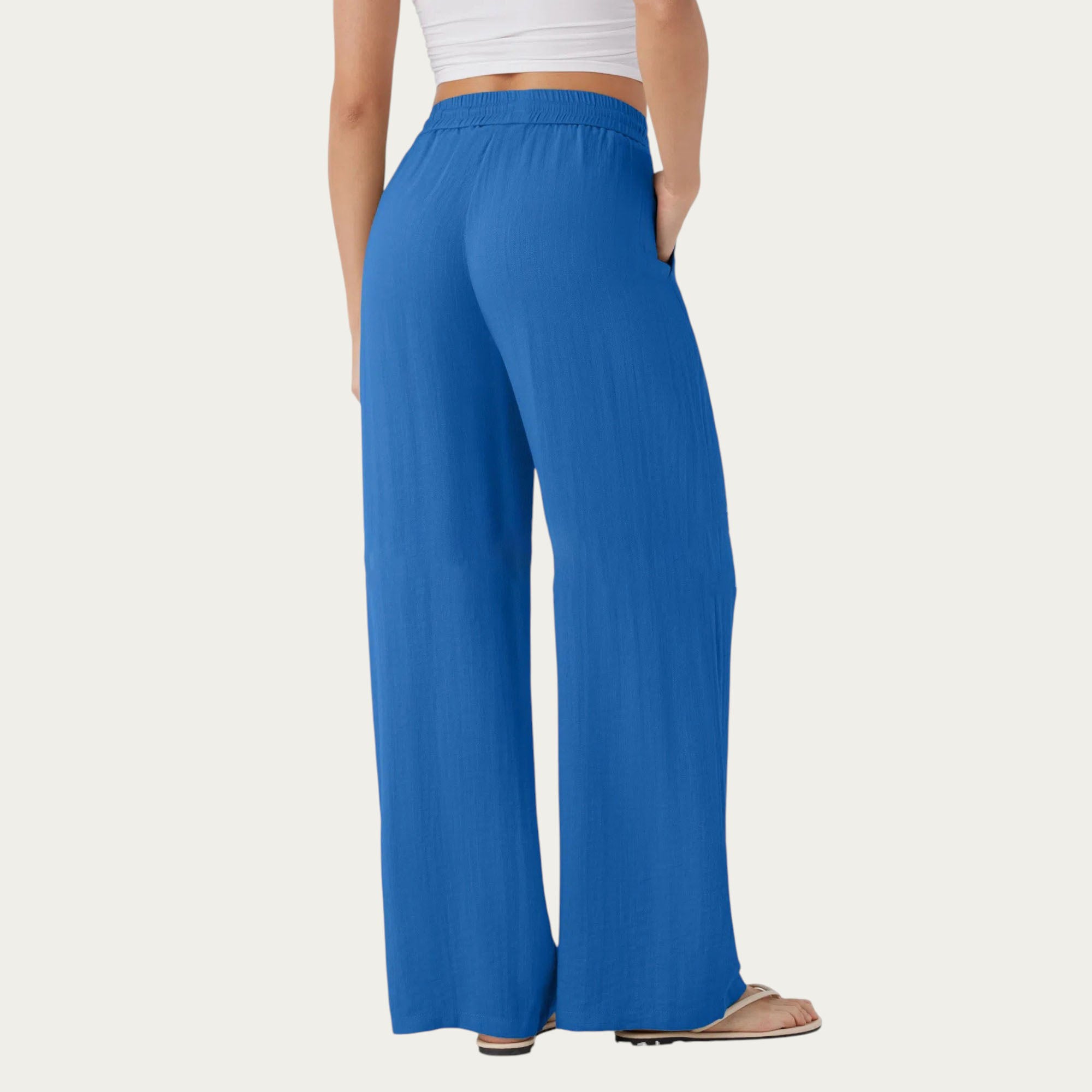 Anna-Kaci Women¡¯s High Waist Drawstring Lounge Pants with Wide Leg Silhouette Soft Relaxed Knit Fabric