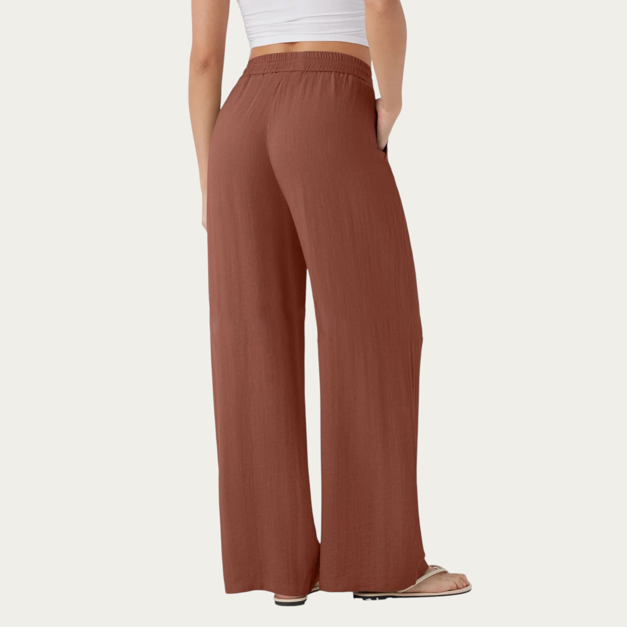 Anna-Kaci Women¡¯s High Waist Drawstring Lounge Pants with Wide Leg Silhouette Soft Relaxed Knit Fabric
