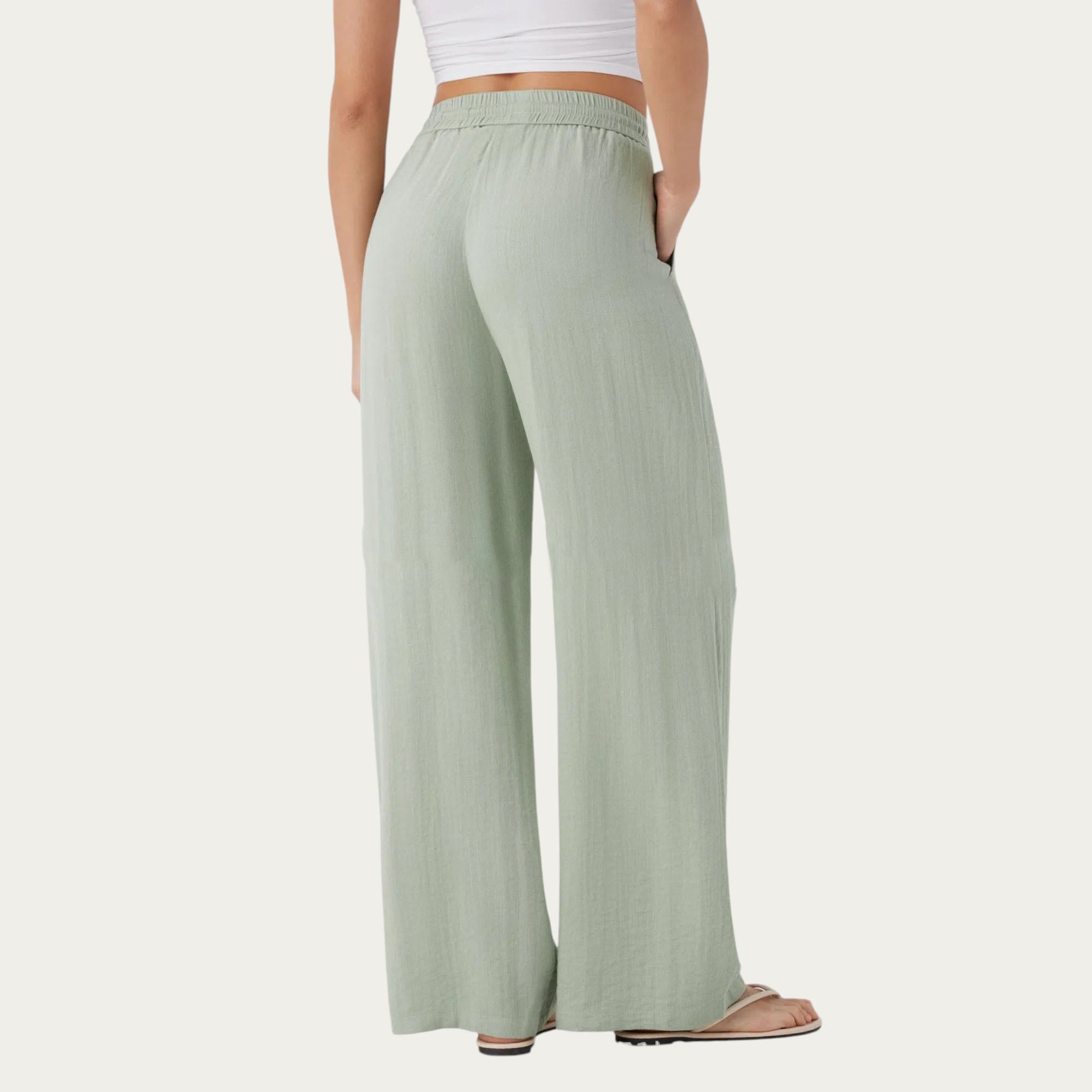 Anna-Kaci Women¡¯s High Waist Drawstring Lounge Pants with Wide Leg Silhouette Soft Relaxed Knit Fabric