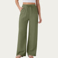 Anna-Kaci Women¡¯s High Waist Drawstring Lounge Pants with Wide Leg Silhouette Soft Relaxed Knit Fabric