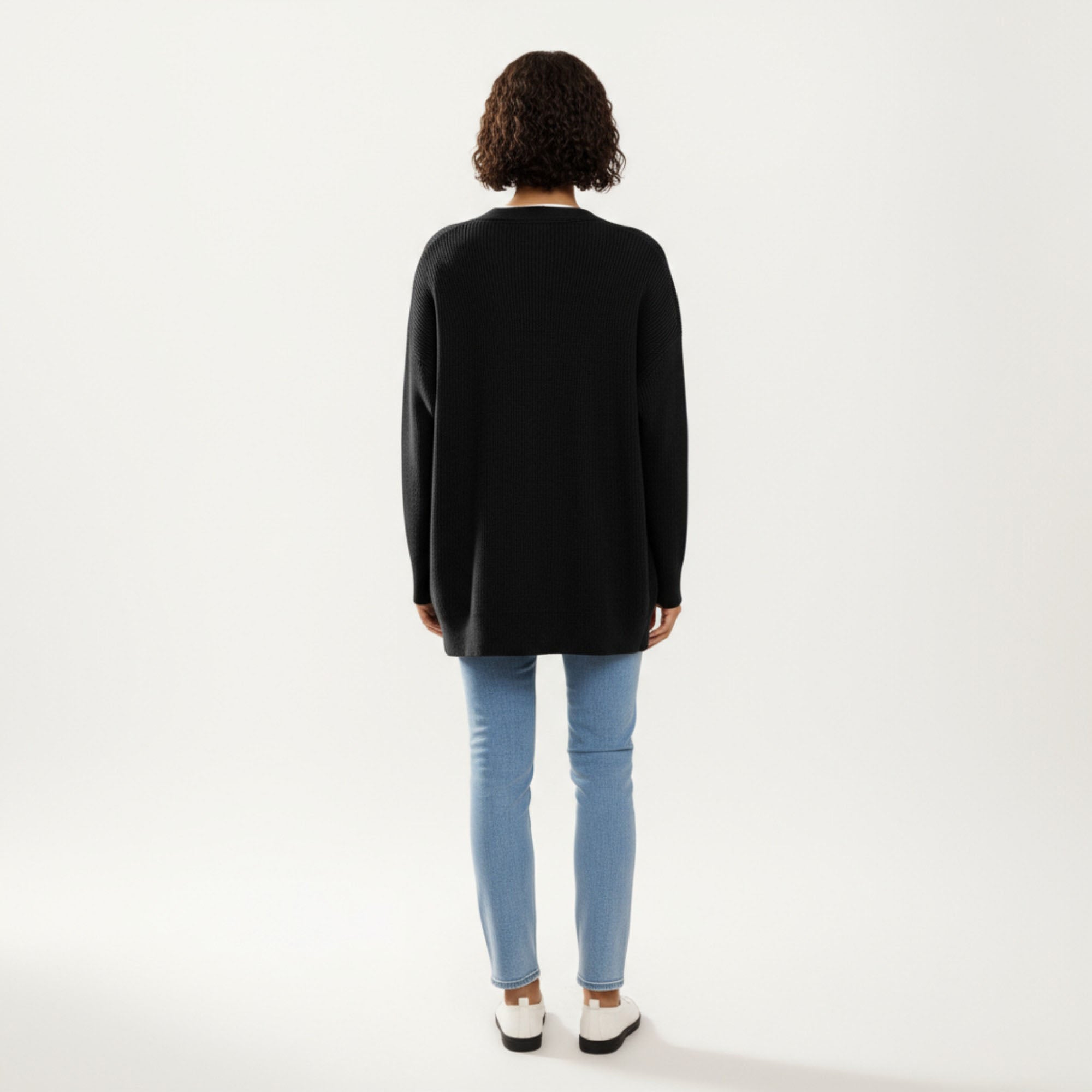 Anna-Kaci Women¡¯s Oversized Rib Knit Button Front Cardigan with Relaxed Drop-Shoulder Silhouette and Soft Textured Feel