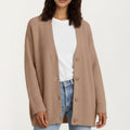 Anna-Kaci Women¡¯s Oversized Rib Knit Button Front Cardigan with Relaxed Drop-Shoulder Silhouette and Soft Textured Feel