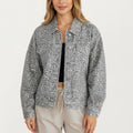 Anna-Kaci Women¡¯s Leopard Print Button Front Jacket with Soft Woven Fabric Chest Flap Pockets Long Sleeves