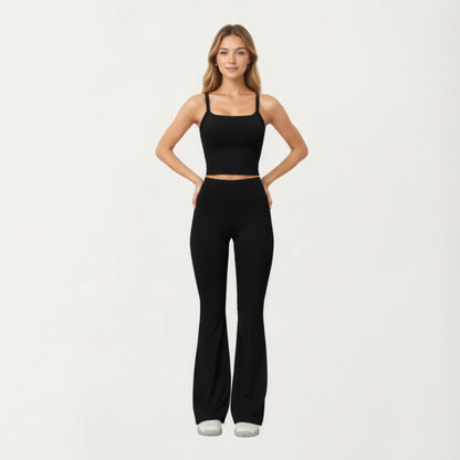 Anna-Kaci Active Women's Fitted Active Tank Top with Square Neckline, Supportive Built-In Shelf Layer and Smooth Stretch Fabric for a Sculpted Fit