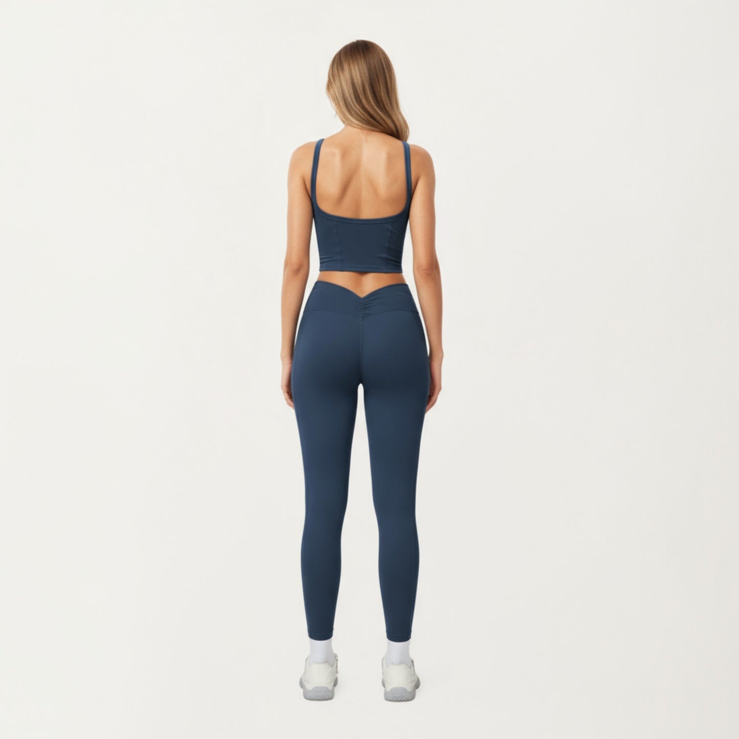 Anna-Kaci Active Women's Fitted Active Tank Top with Square Neckline, Supportive Built-In Shelf Layer and Smooth Stretch Fabric for a Sculpted Fit