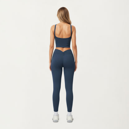 Anna-Kaci Active Women's Fitted Active Tank Top with Square Neckline, Supportive Built-In Shelf Layer and Smooth Stretch Fabric for a Sculpted Fit