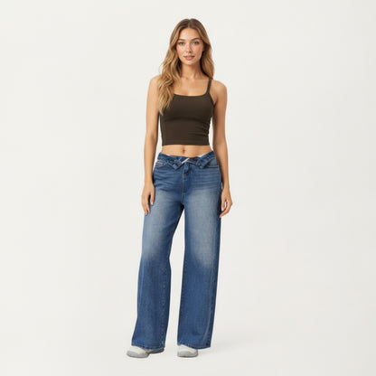 Anna-Kaci Active Women's Fitted Active Tank Top with Square Neckline, Supportive Built-In Shelf Layer and Smooth Stretch Fabric for a Sculpted Fit