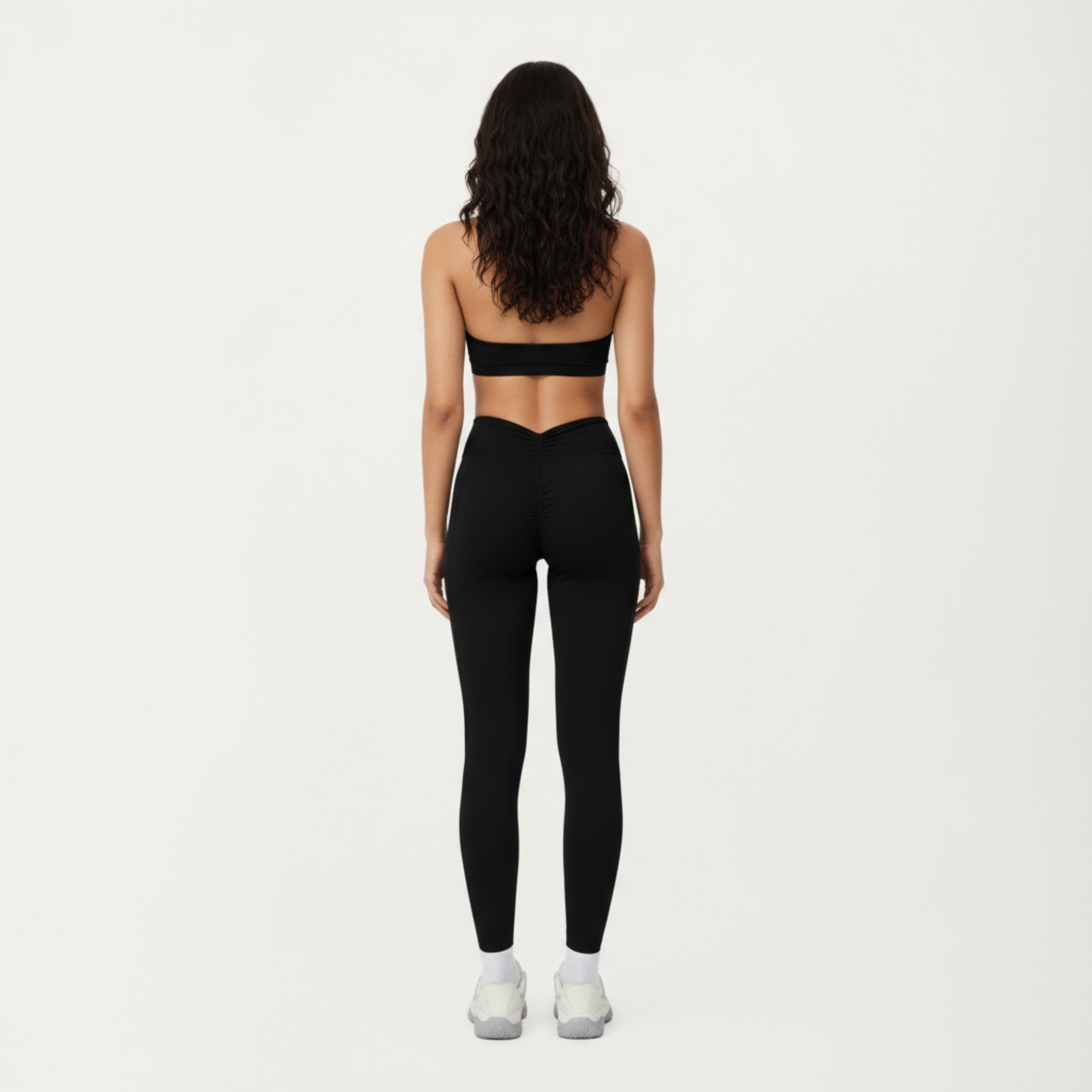 Anna-Kaci Active Women's Halter Neck Sports Bra with Deep V-Front, Wide Underband Support and Smooth Stretch Fabric for a Flattering Active Fit