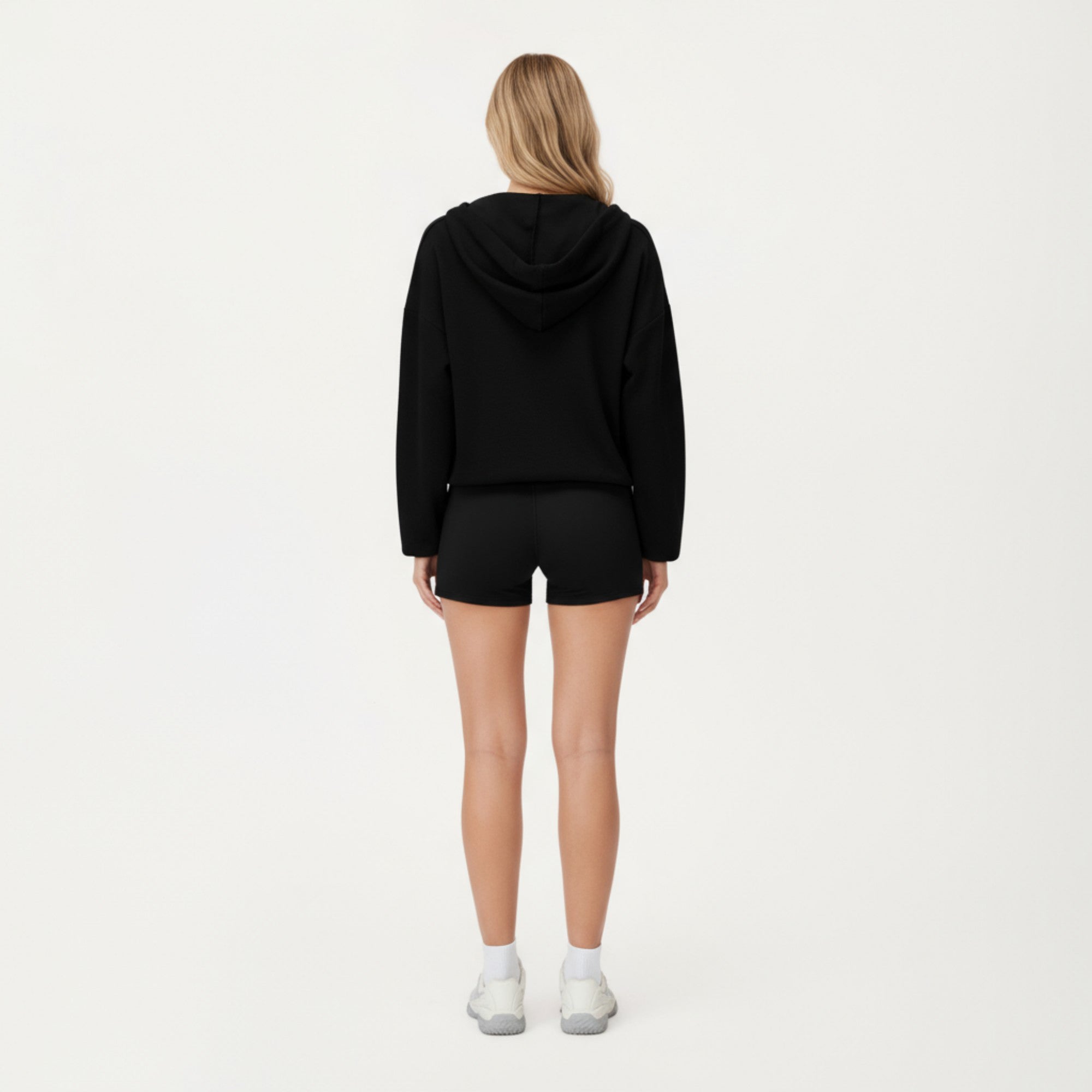 Anna-Kaci Active Women's Waffle Knit Long Sleeve Active Hoodie Top with Deep V-Neckline Relaxed Fit and Soft Stretch Texture for Everyday Comfort