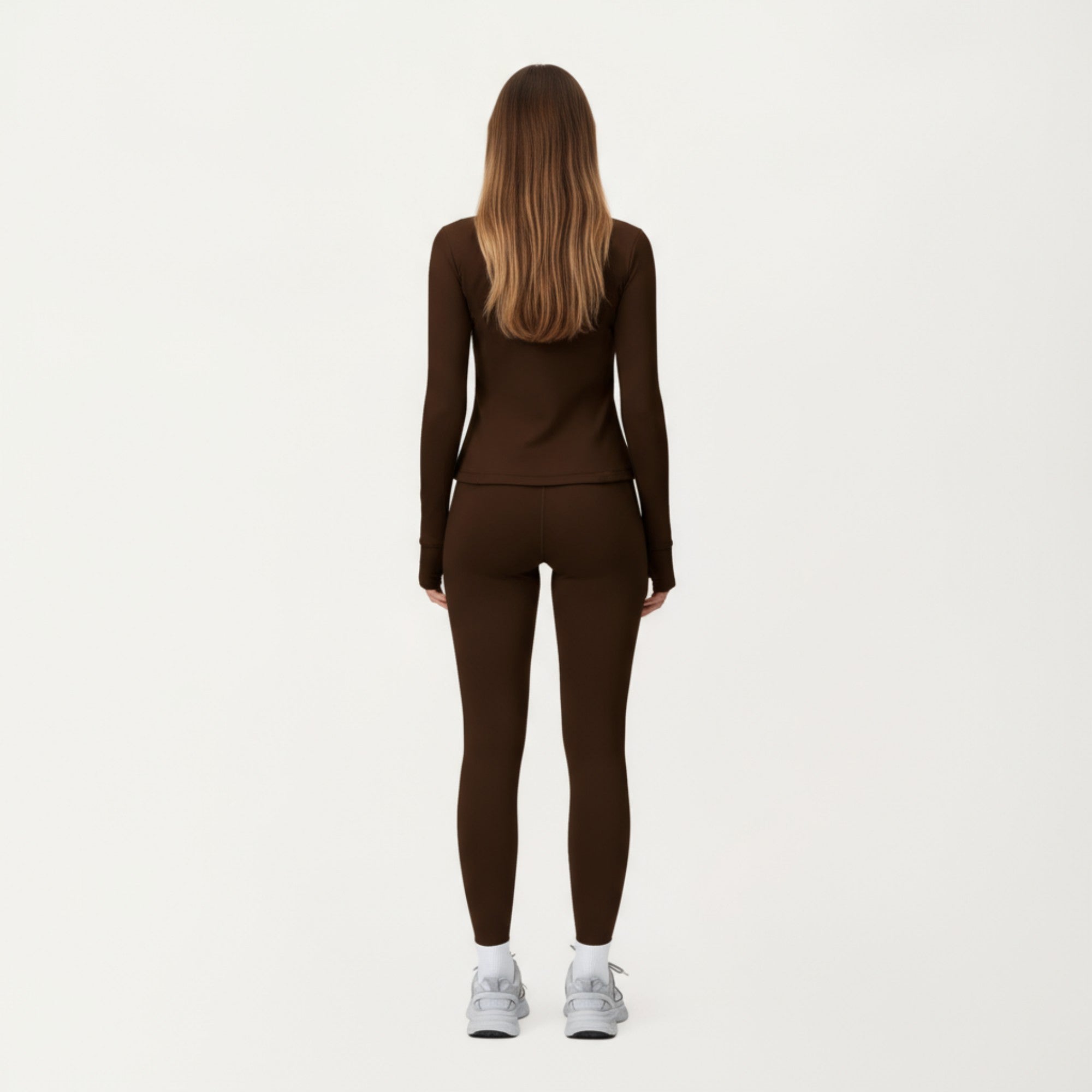 Anna-Kaci Active Women's Long Sleeve Active Jacket with Front Zip Closure Smooth Stretch Fabric and Contoured Seam Detailing for Sleek Fit