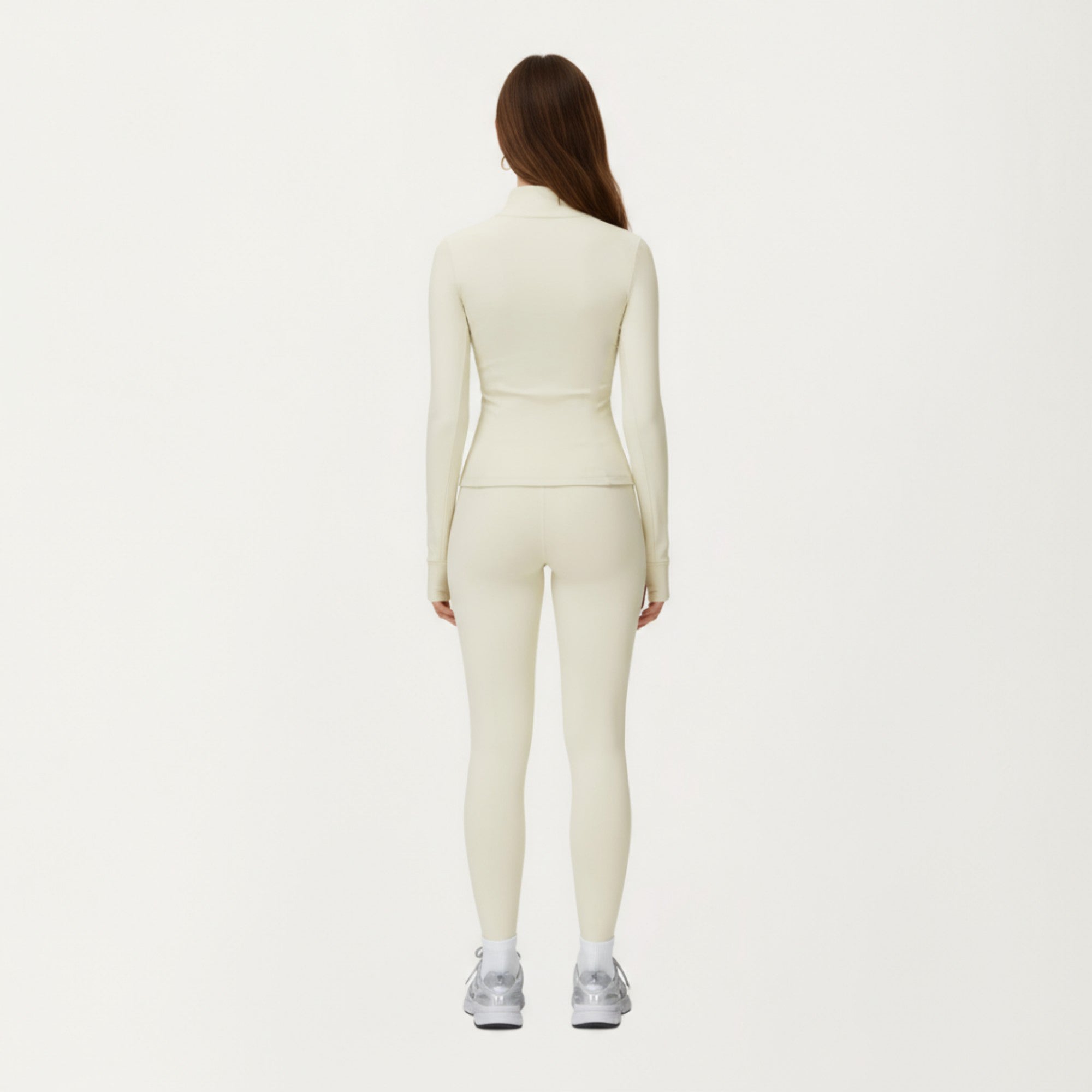 Anna-Kaci Active Women's Long Sleeve Active Jacket with Front Zip Closure Smooth Stretch Fabric and Contoured Seam Detailing for Sleek Fit