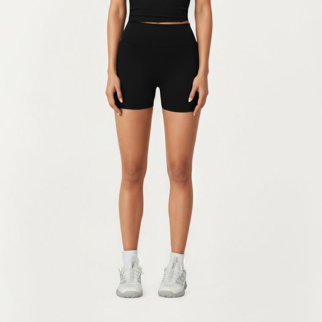 Anna-Kaci Active Women's High Waist Active Shorts with Smooth Stretch Fabric and Supportive Contoured Waistband