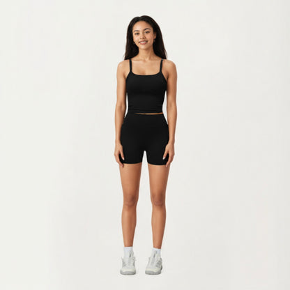 Anna-Kaci Active Women's High Waist Active Shorts with Smooth Stretch Fabric and Supportive Contoured Waistband