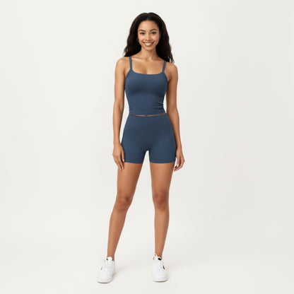 Anna-Kaci Active Women's High Waist Active Shorts with Smooth Stretch Fabric and Supportive Contoured Waistband