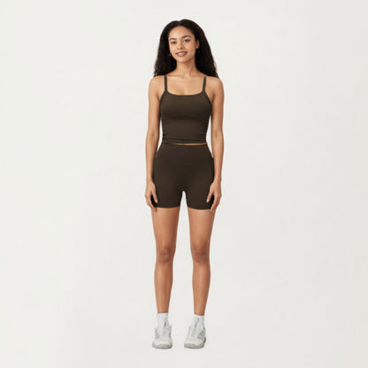 Anna-Kaci Active Women's High Waist Active Shorts with Smooth Stretch Fabric and Supportive Contoured Waistband