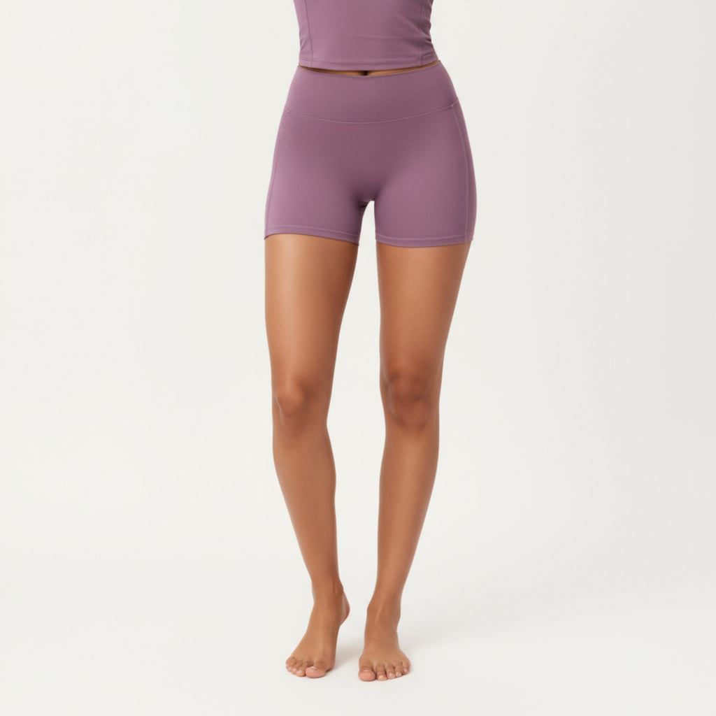 Anna-Kaci Active Women's High Waist Active Shorts with Smooth Stretch Fabric and Supportive Contoured Waistband