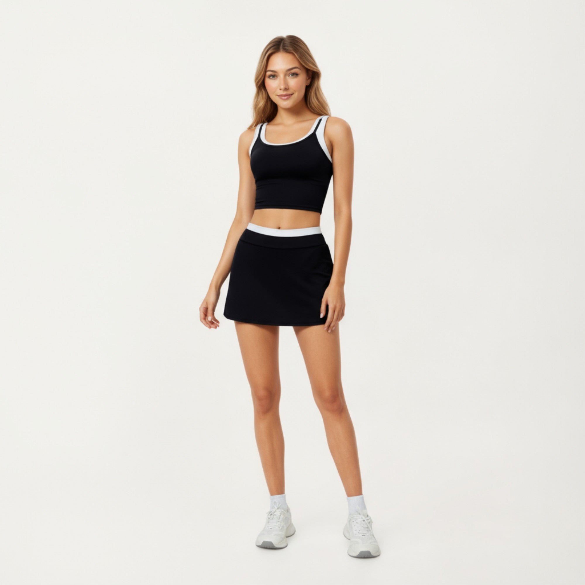 Anna-Kaci Active Women's High Waist Active Skort with Wide Supportive Waistband and Smooth Stretch Performance Fabric for Sleek Contoured Fit