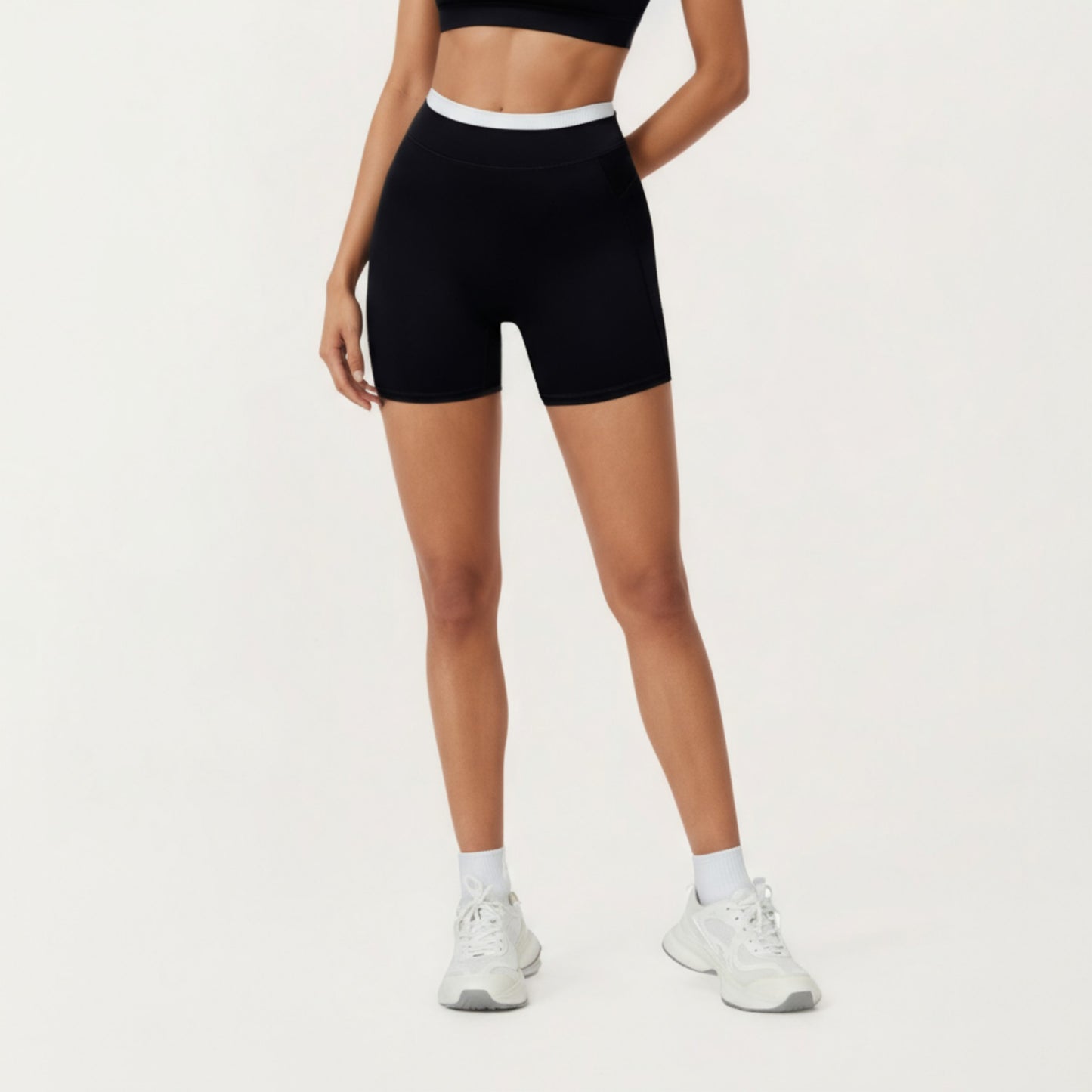 Anna-Kaci Active Women's High Waist Compression Bike Shorts with Wide Supportive Waistband and Smooth Contoured Fit for Streamlined Performance