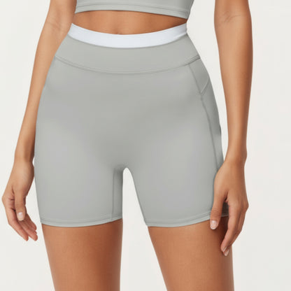 Anna-Kaci Active Women's High Waist Compression Bike Shorts with Wide Supportive Waistband and Smooth Contoured Fit for Streamlined Performance