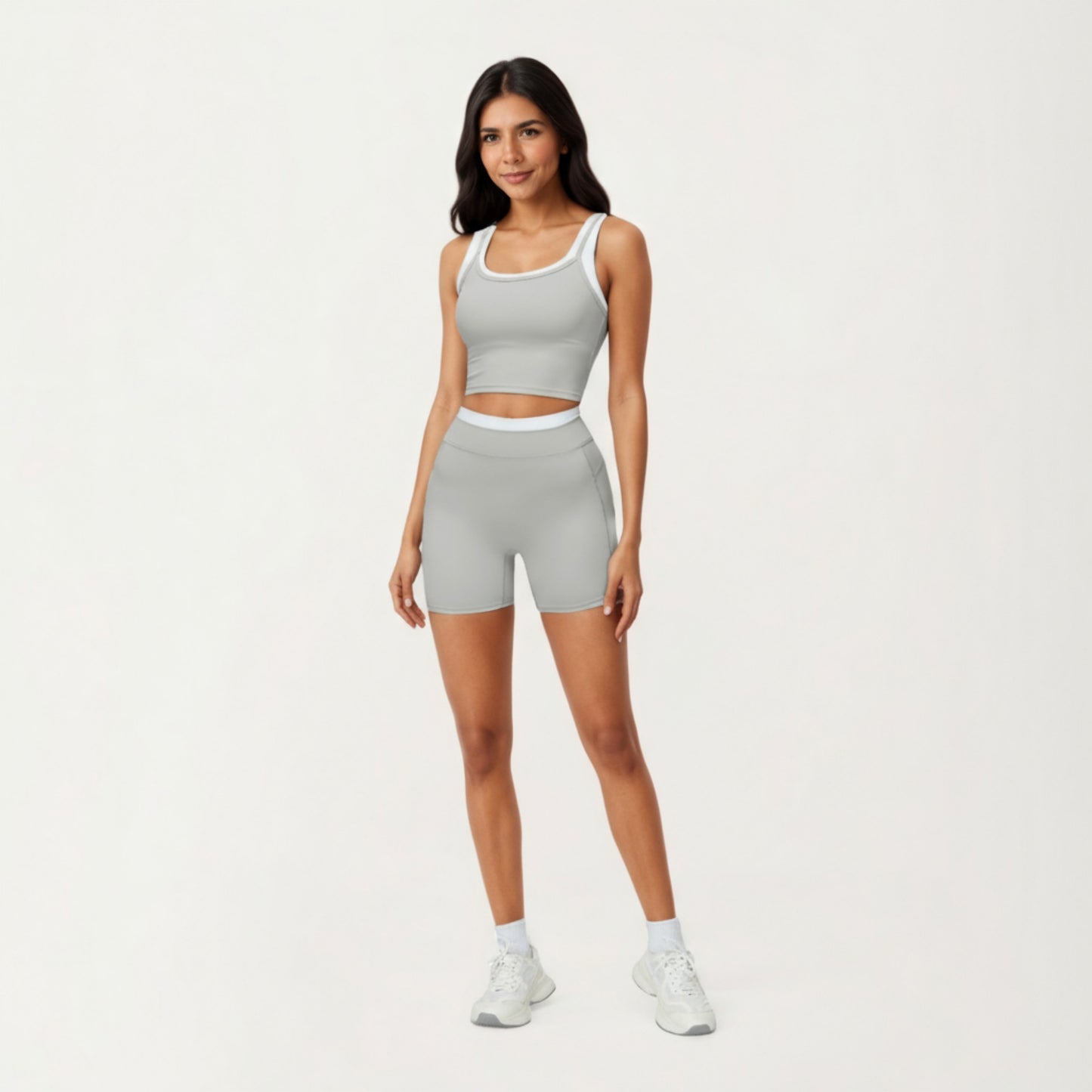 Anna-Kaci Active Women's High Waist Compression Bike Shorts with Wide Supportive Waistband and Smooth Contoured Fit for Streamlined Performance