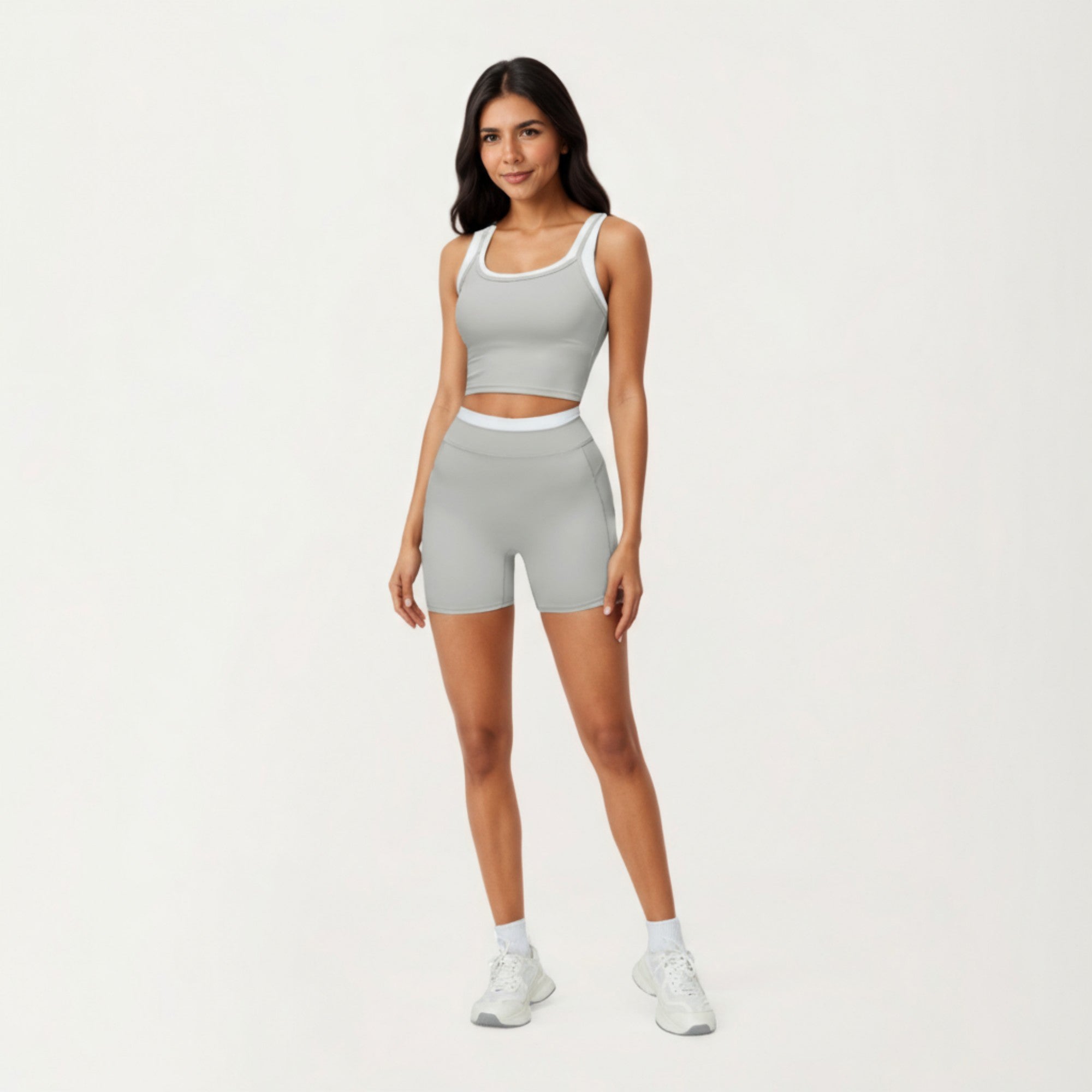 Anna-Kaci Active Women's High Waist Compression Bike Shorts with Wide Supportive Waistband and Smooth Contoured Fit for Streamlined Performance