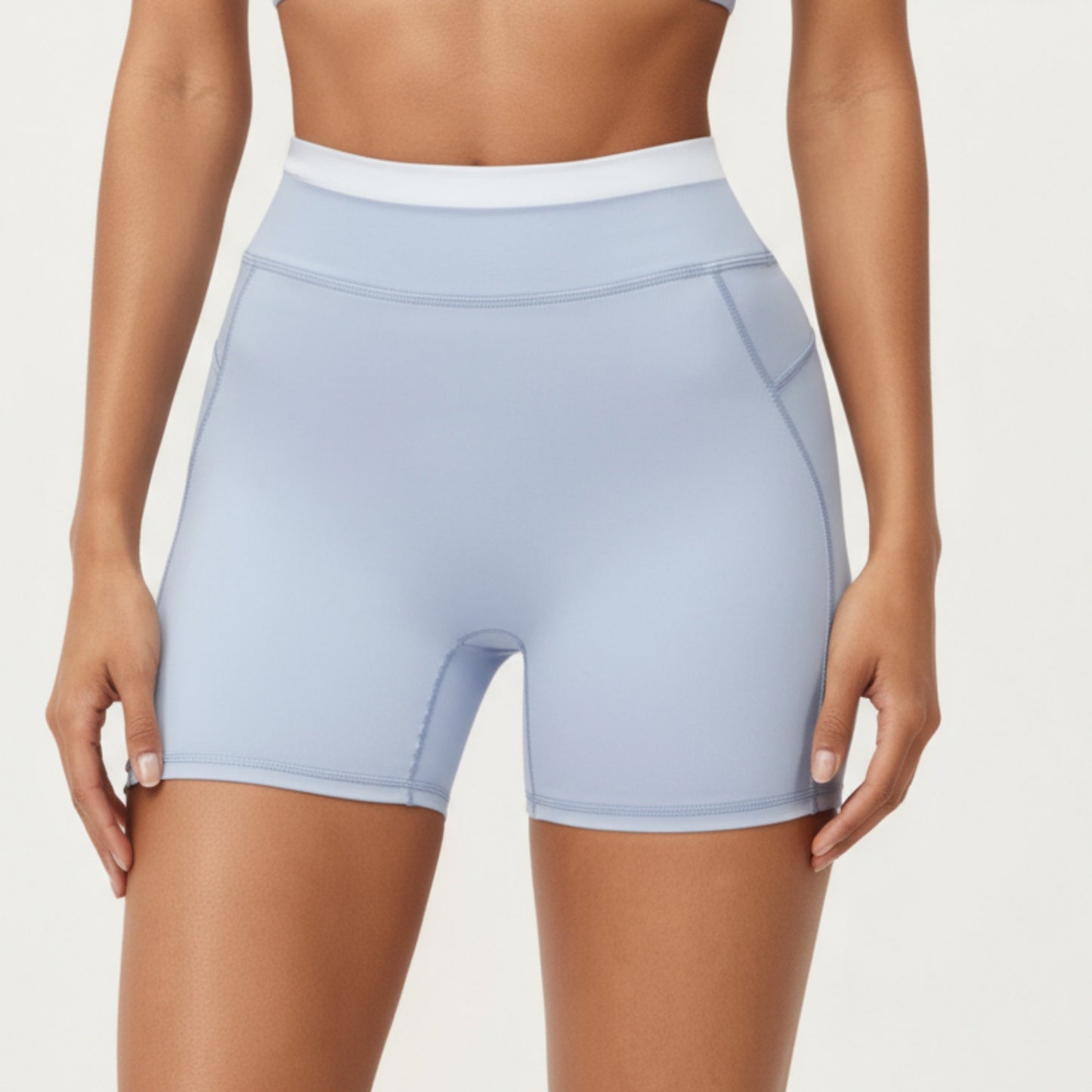 Anna-Kaci Active Women's High Waist Compression Bike Shorts with Wide Supportive Waistband and Smooth Contoured Fit for Streamlined Performance