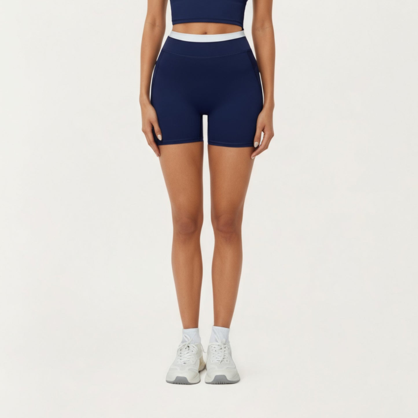 Anna-Kaci Active Women's High Waist Compression Bike Shorts with Wide Supportive Waistband and Smooth Contoured Fit for Streamlined Performance