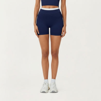 Anna-Kaci Active Women's High Waist Compression Bike Shorts with Wide Supportive Waistband and Smooth Contoured Fit for Streamlined Performance