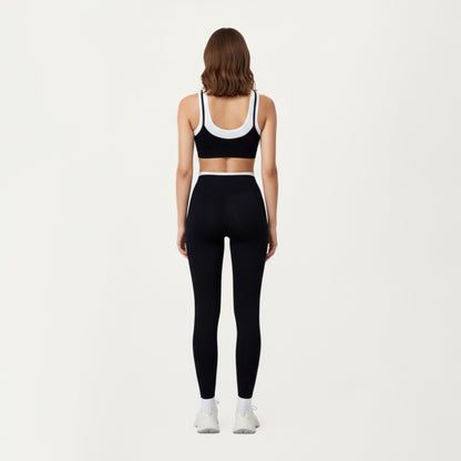 Anna-Kaci Active Women's High Waist Compression Leggings with Wide Supportive Waistband and Sleek Contoured Fit for Streamlined Active Comfort