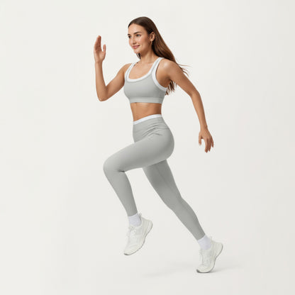 Anna-Kaci Active Women's High Waist Compression Leggings with Wide Supportive Waistband and Sleek Contoured Fit for Streamlined Active Comfort