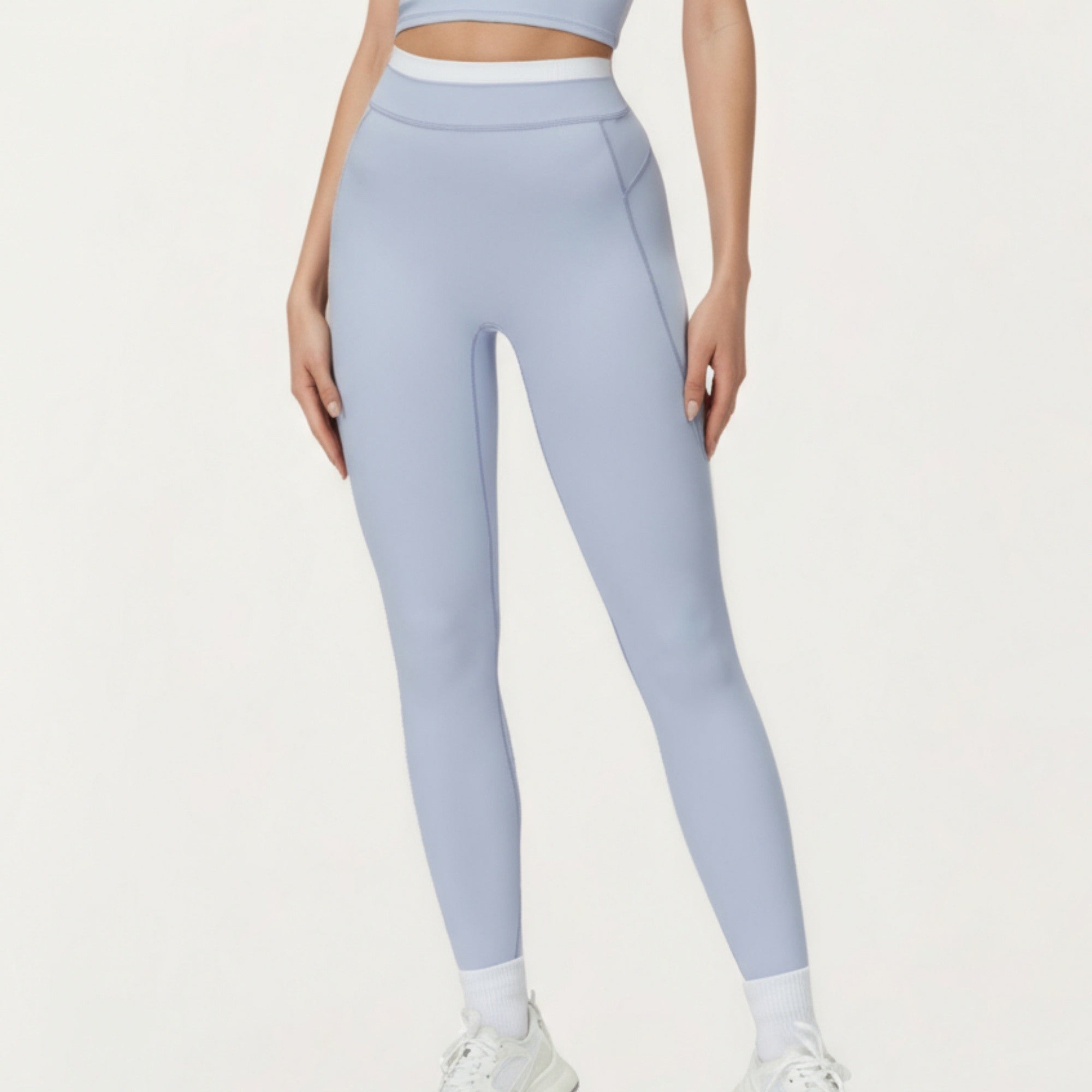 Anna-Kaci Active Women's High Waist Compression Leggings with Wide Supportive Waistband and Sleek Contoured Fit for Streamlined Active Comfort