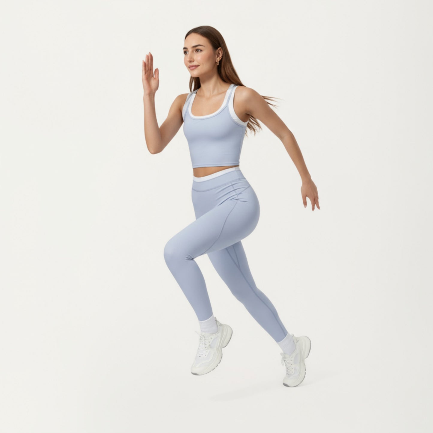 Anna-Kaci Active Women's High Waist Compression Leggings with Wide Supportive Waistband and Sleek Contoured Fit for Streamlined Active Comfort