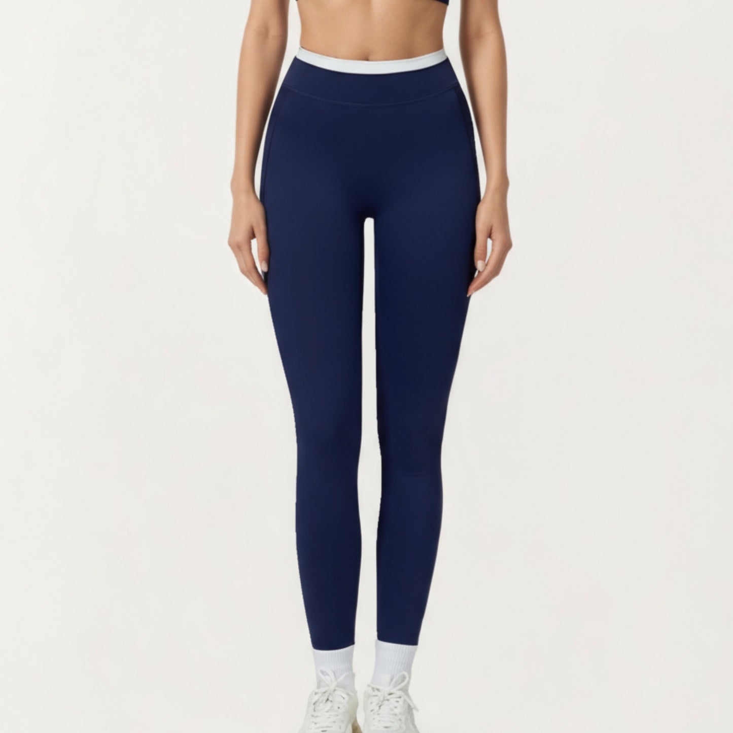 Anna-Kaci Active Women's High Waist Compression Leggings with Wide Supportive Waistband and Sleek Contoured Fit for Streamlined Active Comfort