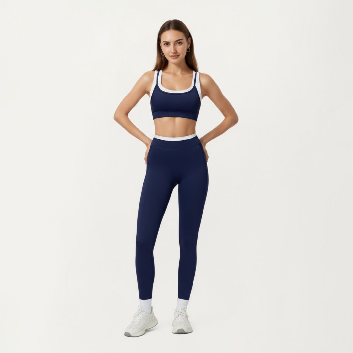 Anna-Kaci Active Women's High Waist Compression Leggings with Wide Supportive Waistband and Sleek Contoured Fit for Streamlined Active Comfort