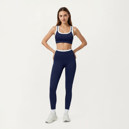 Anna-Kaci Active Women's High Waist Compression Leggings with Wide Supportive Waistband and Sleek Contoured Fit for Streamlined Active Comfort