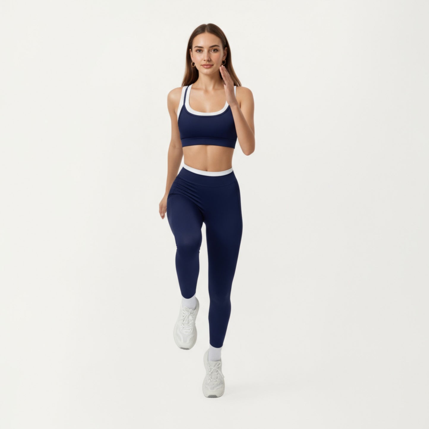 Anna-Kaci Active Women's High Waist Compression Leggings with Wide Supportive Waistband and Sleek Contoured Fit for Streamlined Active Comfort